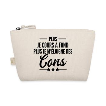 Plus je cours à fond - cons / humour course à pied - Trousse biologique - nature - Devant