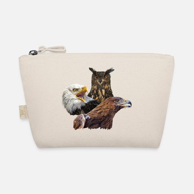 Owl and eagles - Organic Pouch - nature