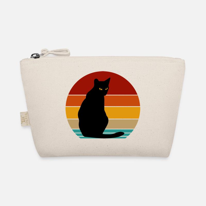 retro katze - Bio-Täschchen - Natur