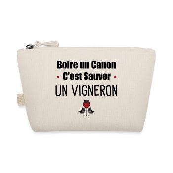 T-shirt Boire un canon c'est sauver un vigneron - Trousse biologique - nature - Devant