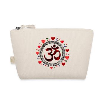 Rot OM, Om, Hindu Om, Om Symbol, Aum, OM - Bio-Täschchen - Natur - Vorne