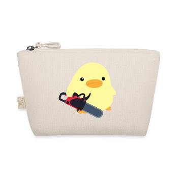 Duck with chainsaw meme chick gift idea chicken - Organic Pouch - nature - Front