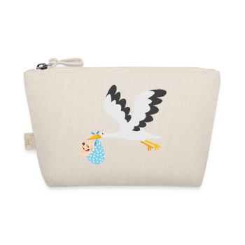Cigogne avec bébé - Trousse biologique - nature - Devant