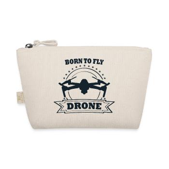 Born To Fly Drone Multicopter Drone Pilot Flying - Organic Pouch - nature - Front