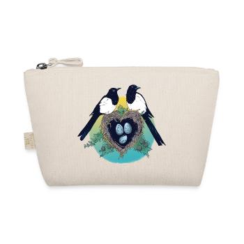 Magpie Family - Organic Pouch - nature - Front