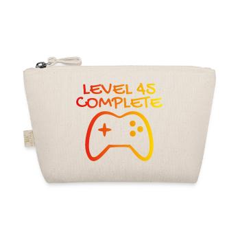45th Birthday Level 45 Complete - Organic Pouch - nature - Front