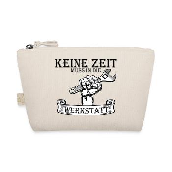 Keine Zeit muss in die Werkstatt - Bio-Täschchen - Natur - Vorne