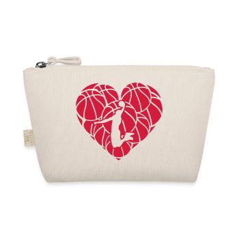 basketball love coeur ballon - Trousse biologique - nature - Devant
