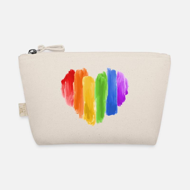 Regenbogen LGBT Herz Gay Pride Csd Bio-Täschchen
