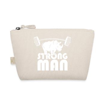 strongman rhino fitness weigths symbol kraft - Bio-Täschchen - Natur - Vorne