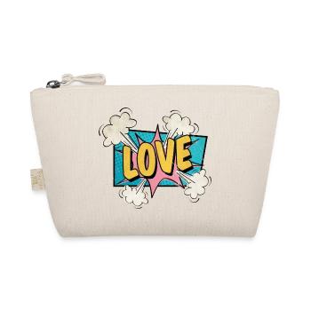 Love exploding comic style in love gift - Organic Pouch - nature - Front