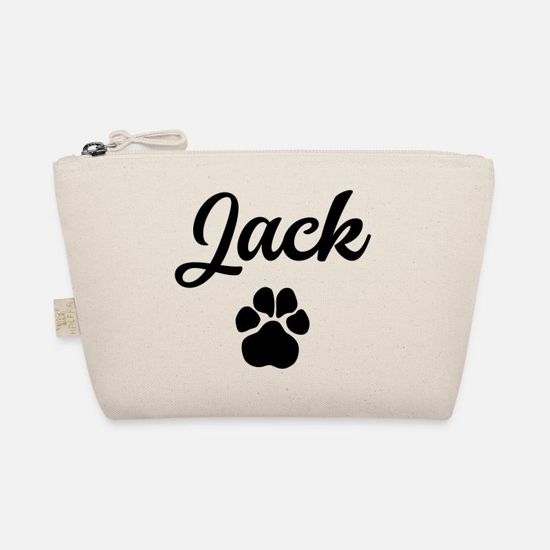 Nom de chien JACK avec patte - Trousse biologique - nature