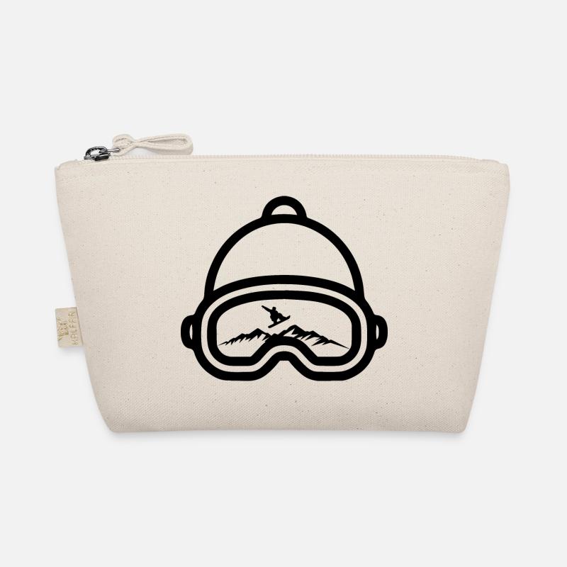 Snowboard Snowboarder - Bio-Täschchen - Natur