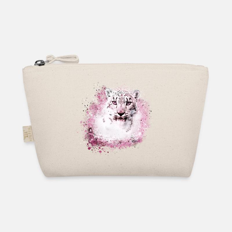 snow leopard,cat,leopard,white,wildcat Organic Pouch