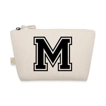 Letter M Team Football Baseball Basketball University - Organic Pouch - nature - Front