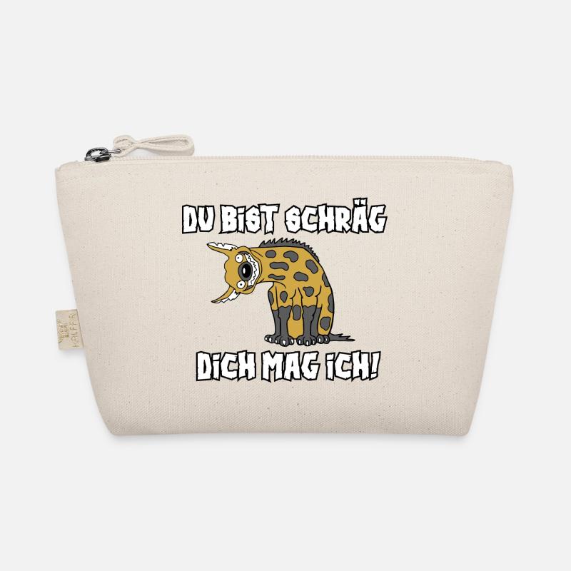 Du bist schräg Dich mag ich - Bio-Täschchen - Natur