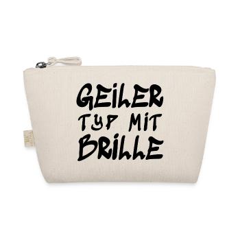 Geiler Typ mit Brille - coole Brillenträger - Bio-Täschchen - Natur - Vorne