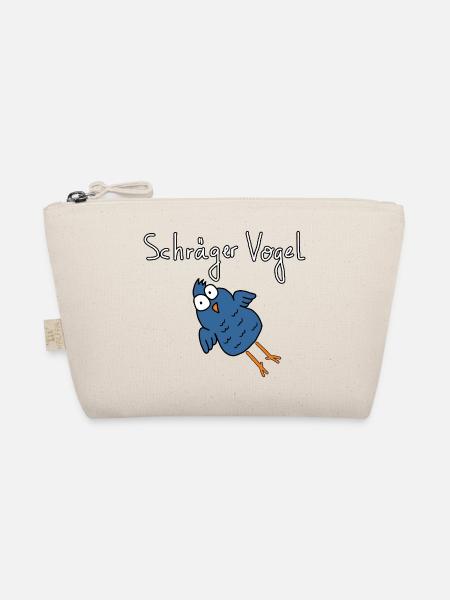 Schräger Vogel - Bio-Täschchen - Natur - Vorne
