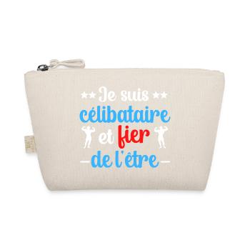 Je suis célibataire et fier de l etre - Trousse biologique - nature - Devant