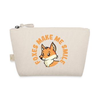 Foxes Make Me Smile Cute Fox Forest Animal - Organic Pouch - nature - Front