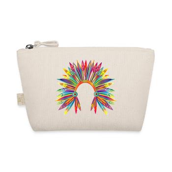 Colorful headdress of a chief - Organic Pouch - nature - Front