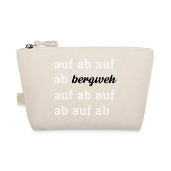 auf ab bergweh. 2 Schriftfarben personalisierbar. - Bio-Täschchen - Natur - Vorne