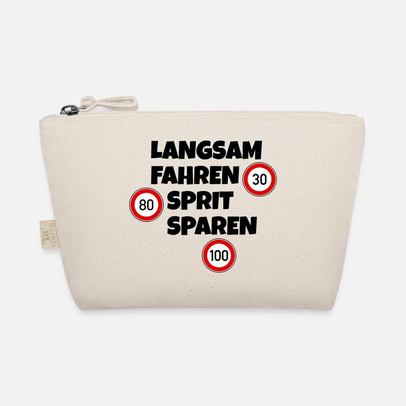 Langsam fahren - Sprit sparen - Tempolimit Bio-Täschchen