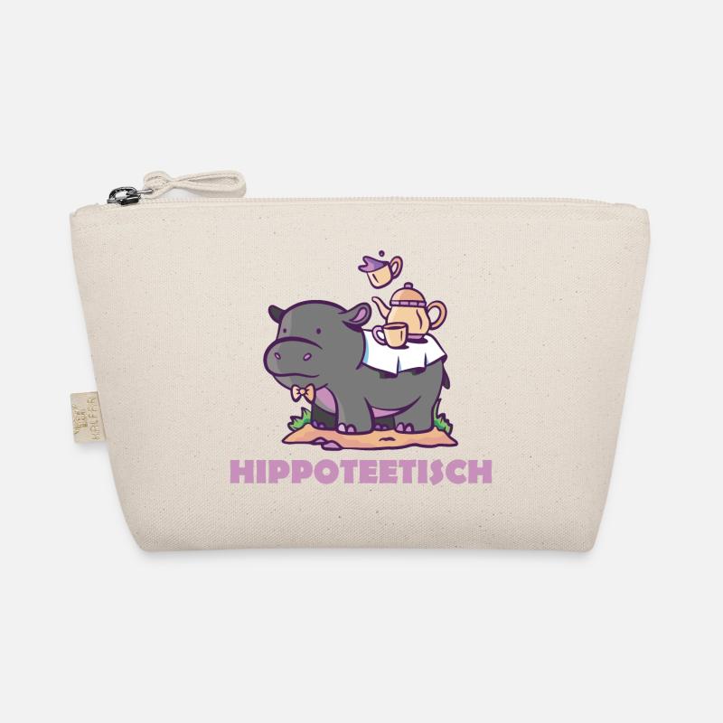 Hippoteetisch Hypothetisch Nilpferd Hippowortspiel - Bio-Täschchen - Natur
