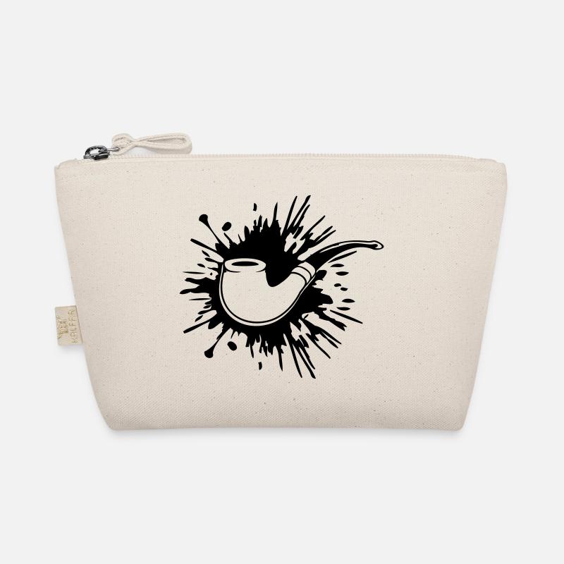 Farbklecks Tabakpfeife Raucher Bio-Täschchen