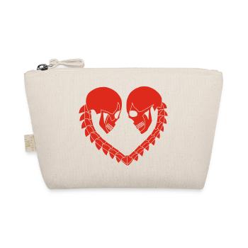 Coeur de crânes rouge - Trousse biologique - nature - Devant