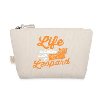 Life Is Better With A Leopard Cat Lover T-Shirt - Organic Pouch - nature - Front