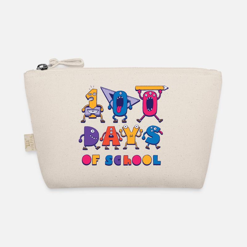 100 Tage Schule 100 Tage Schule Geschenk Inspirati - Bio-Täschchen - Natur