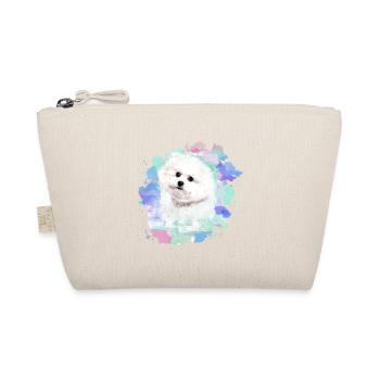 bichon frisé, maltese, dog, watercolor, watercolor - Organic Pouch - nature - Front