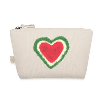Melon, Watermelon, Watercolor, Heart - Organic Pouch - nature - Front