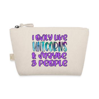 Einhorn Spruch Unicorn Pferd Regenbogen Fee - Bio-Täschchen - Natur - Vorne