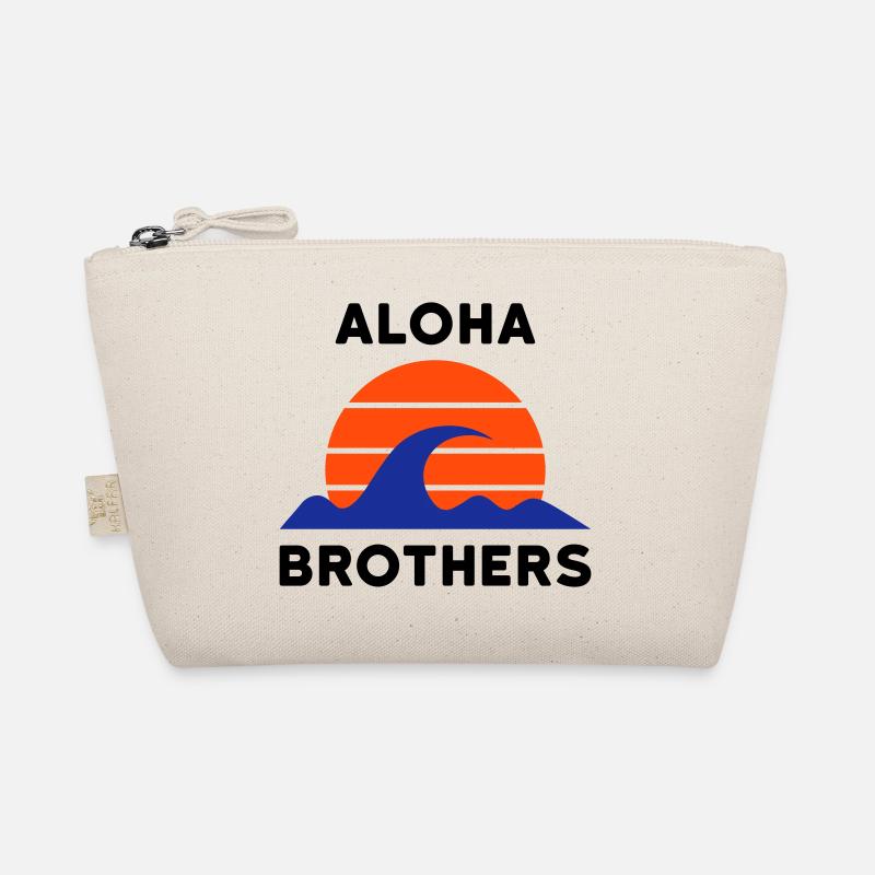 Aloha brothers (sun with lines, waves) - Organic Pouch - nature