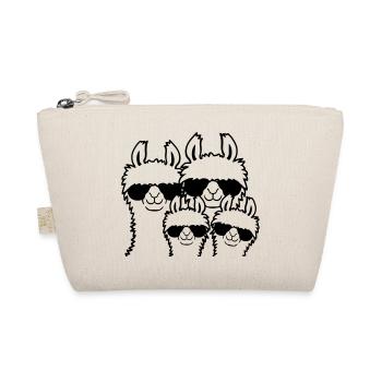 2 Children Lama Family - Organic Pouch - nature - Front
