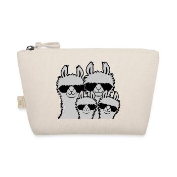 Lama Family Parents Child - Organic Pouch - nature - Front