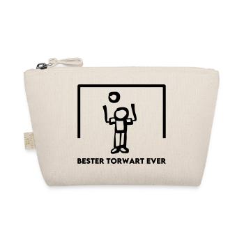 Goalkeeper in goal best goalkeeper Ever - Football Hand - Organic Pouch - nature - Front