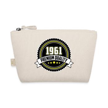 Farben änderbar | 1960 Emblem Premium Qualität - Bio-Täschchen - Natur - Vorne
