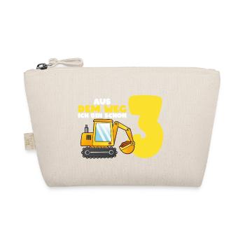 Aus dem Weg ich bin schon 3, Geschenkidee - Bio-Täschchen - Natur - Vorne