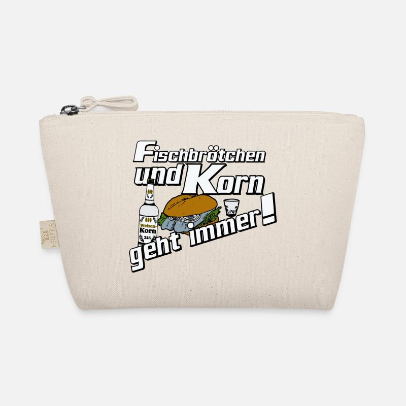 Fischbrötchen und Korn Spruch Bio-Täschchen