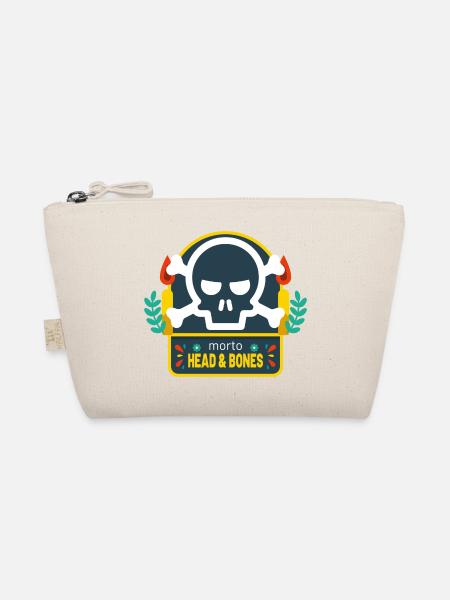 Head and bones candle - Organic Pouch - nature