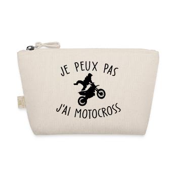 je peux pas j ai motocross / humour moto - Trousse biologique - nature - Devant
