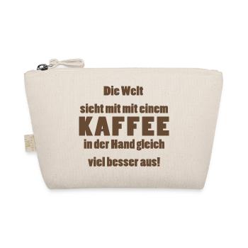 Die Welt sieht mit Kaffee gleich viel besser aus! - Bio-Täschchen - Natur - Vorne