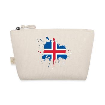 Iceland Flag Spot Design - Organic Pouch - nature - Front