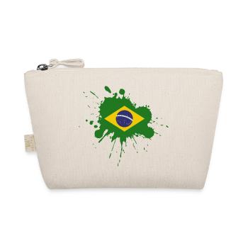 Brasilien Flagge Fleckendesign - Bio-Täschchen - Natur - Vorne