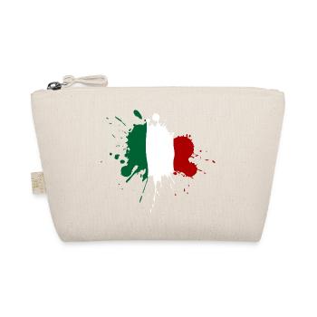 Italy Flag Stain Design - Organic Pouch - nature - Front