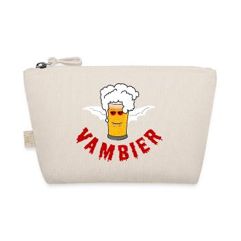 Vambier Halloween Bier Vampir Wortspiel Fledermaus - Bio-Täschchen - Natur - Vorne