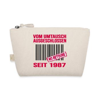 1987 geburtstag 35 jahre barcode no retoure - Bio-Täschchen - Natur - Vorne